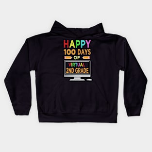 100 days of school 2nd grade Kids Hoodie